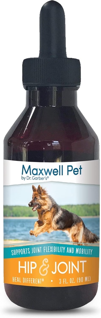 Maxwell Pet by Dr.Garber – Hip & Joint for Dogs - Το πρώτο συμπλήρωμα Φυσικής Βιοθεραπείας σταγόνες για την υποστήριξη και την αποκατάσταση της υγείας των Hip & Joint, την επισκευή και την ευκολία Hip & Joint Pain, & βελτίωση της κινητικότητας – 90ml