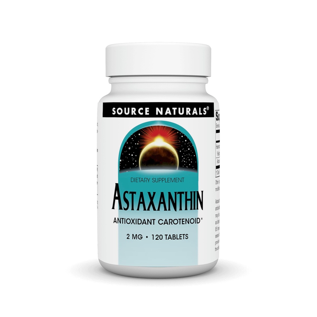 Source Naturals Ασταξανθίνη, Αντιοξειδωτικό Καροτενοειδές, 2mg - 120 δισκία