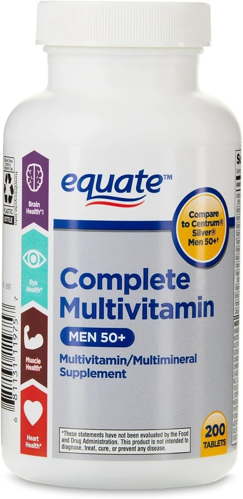 ikj Multivitamin/Multimineral Supplement Tabletler, Erkekler 50+, 200 Count