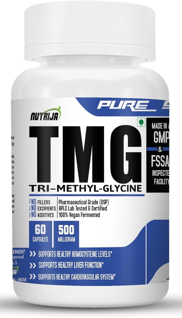 Nutrija- TRIMETHYLGLYCINE (TMG) 500MG - 60 κάψουλες