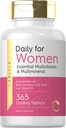 Carlyle Women's Daily Multivitamin and Multimineral Supplement | 365 Tabletler | Beta-Carotene, Folic Acid and Vitamin D | Non-GMO, Gluten Free Pills