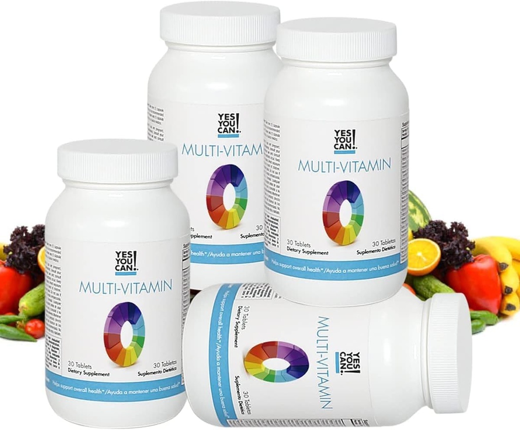 Evet Yapabilirsiniz! Erkekler ve Kadınlar için Günlük Multivitaminler - Genel Sağlık & Well-Being, Contains Antioksis, A Vitamin A, B, C & E - Günlük Vitaminler - 30 Tablet - 4 Pack