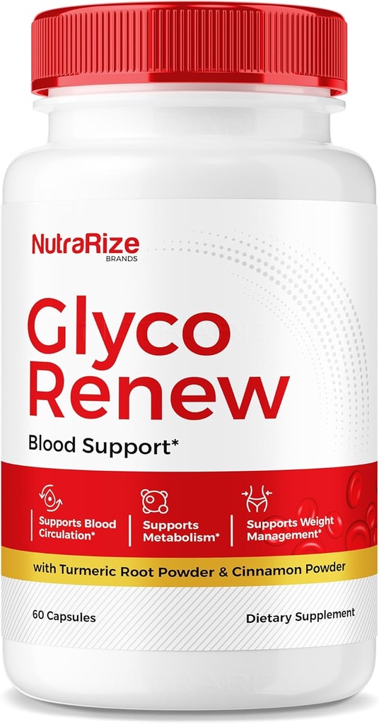 NutraRize Glyco Renew Pills, All Natural Blood Support Formula, Maximum Strength Supplement to Reservate Stable Levels, Your Journey towards Healthy Lifestyle, Reviews (60 Κάψουλες)