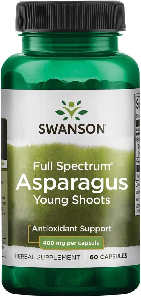 Swanson Asparagus Young 400 Milligrams 60 Capsules