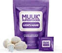MUUK'un SFOODS | Organik Lion's Mane Mushroom Toz | Beyin Boosting ON-GO Packets | Made in USA | 30 Sachets (1.5g)