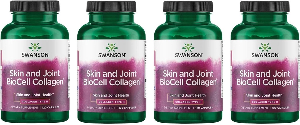 Swanson Chicken Sternum Cartilage - Collagen Type II 500 mg 200 Capsules (4 Pack)