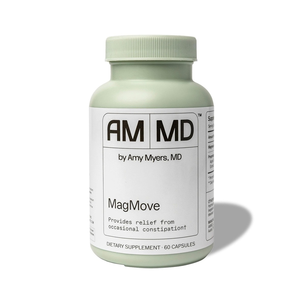 Amy Myers MD MagMove - Sağlıklı Bowel Hareketleri Destekler - Gut Motness için Tamam - ACV, Artichoke & Ginger - 60 Capsules (30 hizmet)