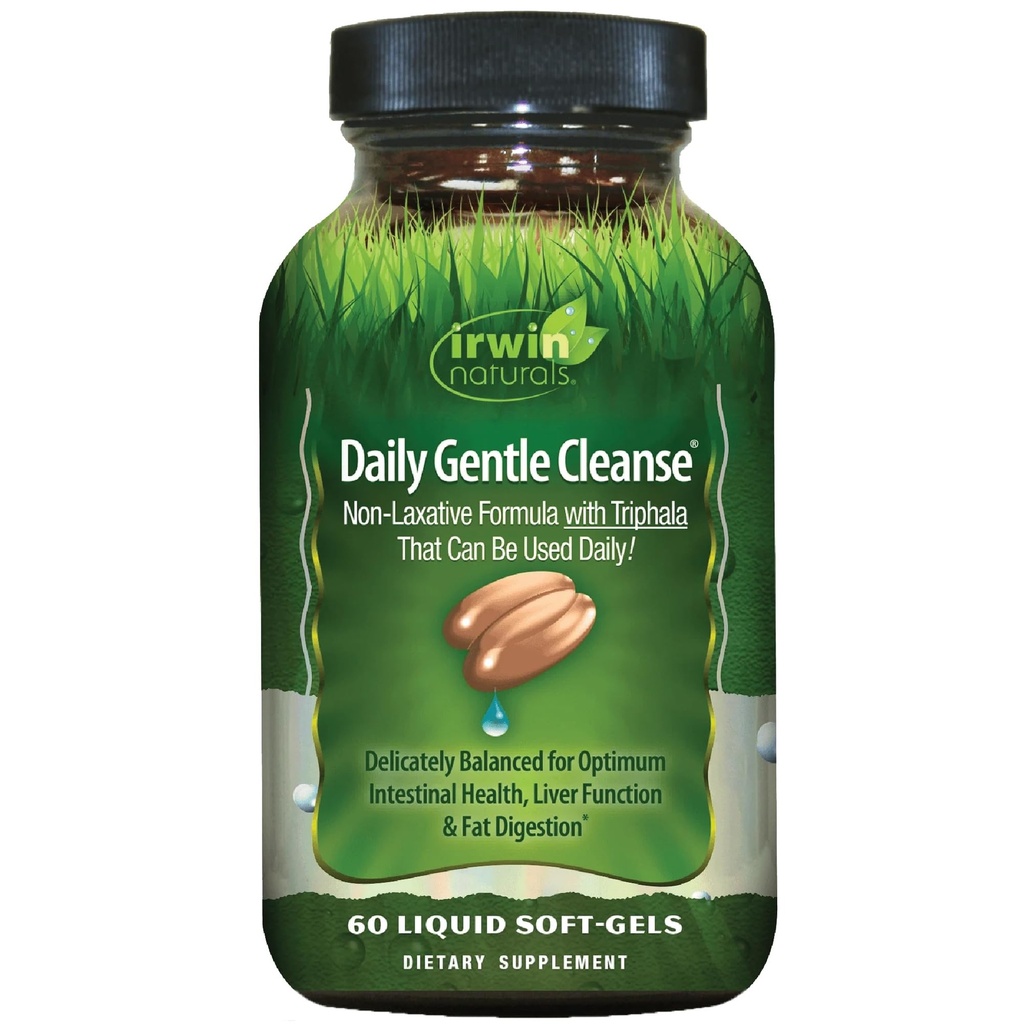 Irwin Naturals Daily Gentle Cleanse - Triphala ile Laxative Formula - 60 Sıvı Softgels