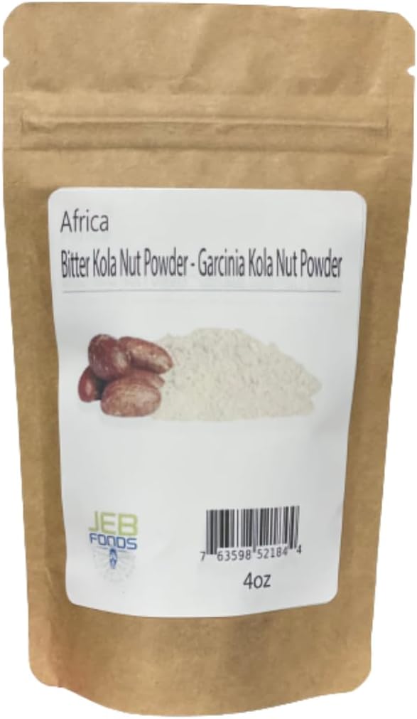 JEBGIS Premium Garcinia Kola Toz - Afrika Bitter Kola Nut Toz, Petit Cola Nut Toz Wellness Desteği, Culinary and Traditional Use