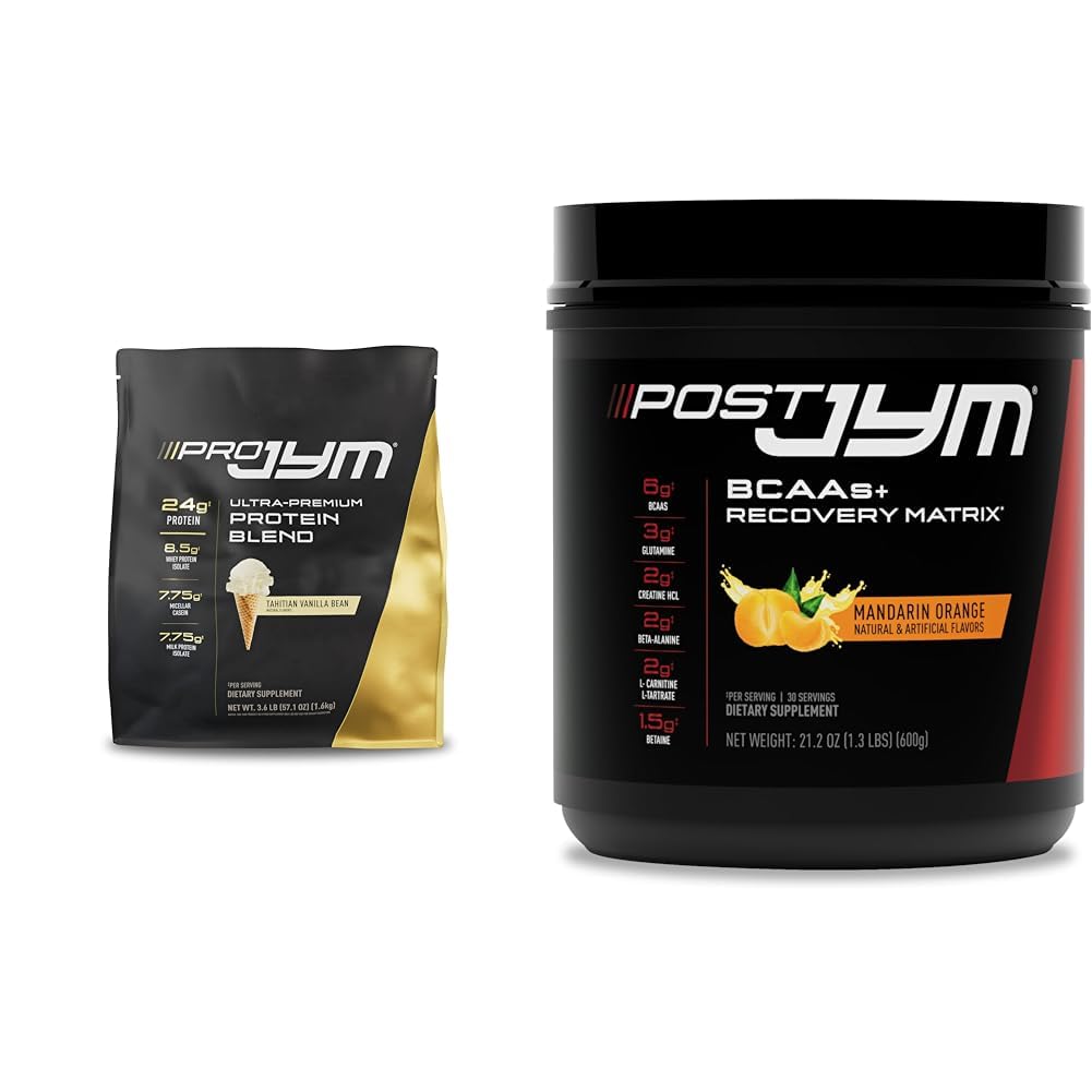 PRO JYM 45 Hizmet - Tahitian Vanilla Bean & - BCAA'nın, Glutamine, Kretine HCL