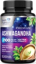 Ashwagandha Supplements - 2100 mg Ashwagandha Capsule for Women & Men, Natural Antioksi Support, Ashwa Root Extract, Extra Strength Calm Support with Black Pepper, Vegan & Gluten Free - 60 Capsules