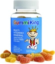 Gummi King Multivitamin ve Mineral, Meyveler, Sebzeler ve Fiber Gummi, Strawberry/Lemon/Orange/Grape/Cherry/Grape