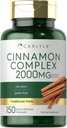 Carlyle Ceylon Cinnamon Kompleksi ile Gymnema ve Mulberry | 150 Capsules | Non-GMO, Gluten Free Supplement Supplement Supplement