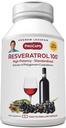 ANDREW LESSMAN Resveratrol-100 mg - 180 Capsules - Red Wine's Beneficial, Natural Occurring Anti-oksi, Without Alkol. Katkı Ücretsiz