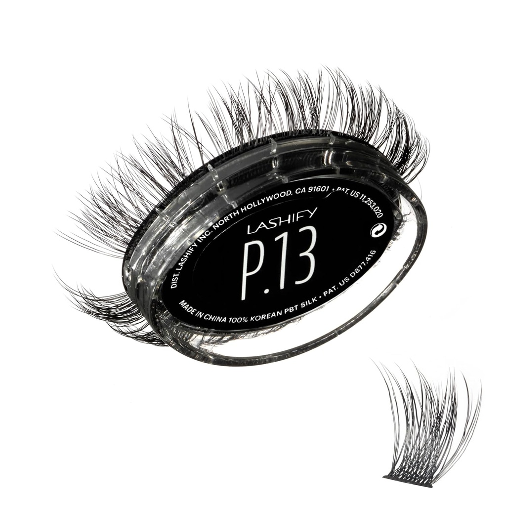 Lashify Plushy 13mm Gossamer Lashes in Black, Easy DIY, Lashes for a Voluminous Still Natural Look