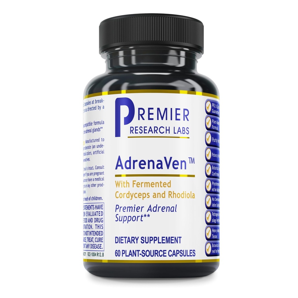 Premier Research Labs 30 Hizmet - Adrenal Health Supplement, Supports Adrenal Gland Health and Stress Response - Organik Adrenal Health - 60 Plant-Kay Capsules
