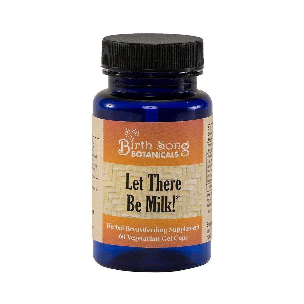 Birth Song Botanicals Let There Be Milk! Vegetarian Liquid Capsules – Fenugreek, Goat’s Rue, Blessed Thistle to Boost Milk Supply – Breastfeeding Supplement for Nursing & Pumping Moms, 60 Count