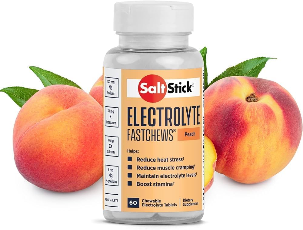 SaltStick Hızlıchews Buffered Electrolyte Salts Tablet - 60 Kont, Peach - 03-4060