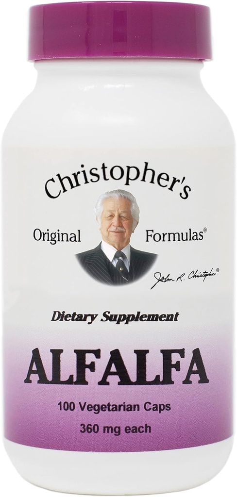 Christopher's Original Formulas Single Herb Alfalfa - 100 vcaps, (Dr.