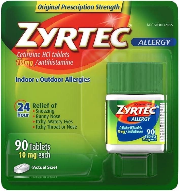 Zyrtec Antivirüs Yardımı (10 mg), 90 Tablet