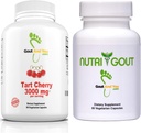 Ταρτ Cherry Extract Εξαιρετικά ισχυρό 3000 mg και NutriGout Uric Acid Support