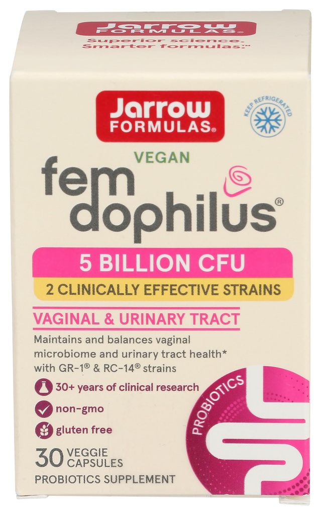 Jarrow Formulas Fem-Dofilius - 5 Milyar CFU Per Servis - Kadın Probiyotik Supplement - Urinary Tract & Vaginal Health - Up to 30 Services (Veggie Caps)