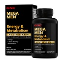 GNC Mega Men Ενέργεια & Μεταβολισμός Πολυβιταμίνες Caplets, Κλινικά Αποδεδειγμένα για να αισθανθείτε καλύτερα, θερμίδα Burn, Focus, 100mg καφεΐνη, Θερμογόνο, Ανοσοποιητικό, Β Βιταμίνες, Timed Release, 180 Count, 90 Day Supply