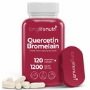 LongLifeNutri Quercetin 1000 mg with Bromelain 200 mg - 120 Vejetaryen Capsules, Organik Dihidrat Kompleksi Ortak Hareketlilik ve Respiratory Balance, 2Month Supply, GMP sertifikalı, Made in USA