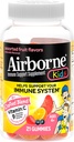 Airborne C 500 mg (per service) Kids Assorted Fruit Flavored Gummies (21 Şişede Kont), Gluten-Free Immune Support Supplement with Vitamins A C E, Selenium, Echinacea & Ginger