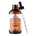 Strauss Naturals Σταγόνες Υποστήριξης Νεφρού – συμπλήρωμα στήριξης βοτάνων για άνδρες και γυναίκες – Βοηθά με την υγεία των νεφρών και την ουρολοίμωξη λειτουργία – Vegan & Non-GMO – Spearmint Flavored – 100 ml μπουκάλι