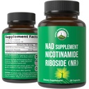 Nicotinamid Riboside NR Supplement. NMN Alternative NAD Supplement + Niacinamid for NAD+ Levels As We Age. Third Party Tested, Non-GMO, Gluten Free, Vegan NR Vitamin Supplements For Women And Men