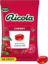 Ricola Cherry Lroat Drops, 45 Count, Daily Drops for Delicious Lroat Refreshment, στοματικό αναισθητικό, φυσικά αρωματικό