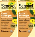 Senokot Ekstra Kuvvet Doğal Sebze Laxative for Gentle Overnight Relief Occasional Constipation, 36 Count (Pack of 2)