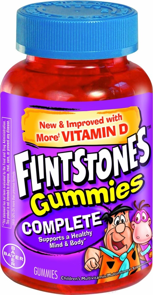 Flintstones Children's Complete Multivitamin Gummies, 60 Kont (Pack of 3)