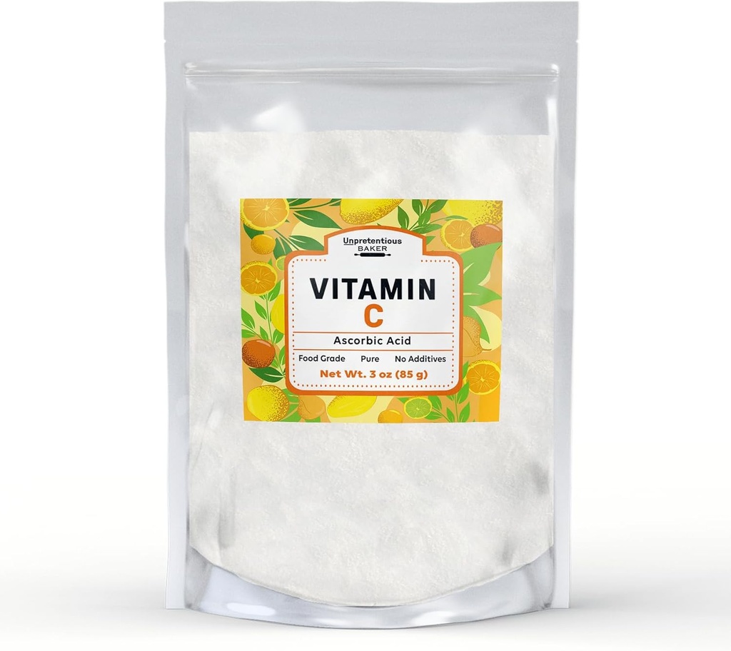 Unpretentious Vitamin C Toz Baker (3 oz) Ascorbik asit, Resealable Bag