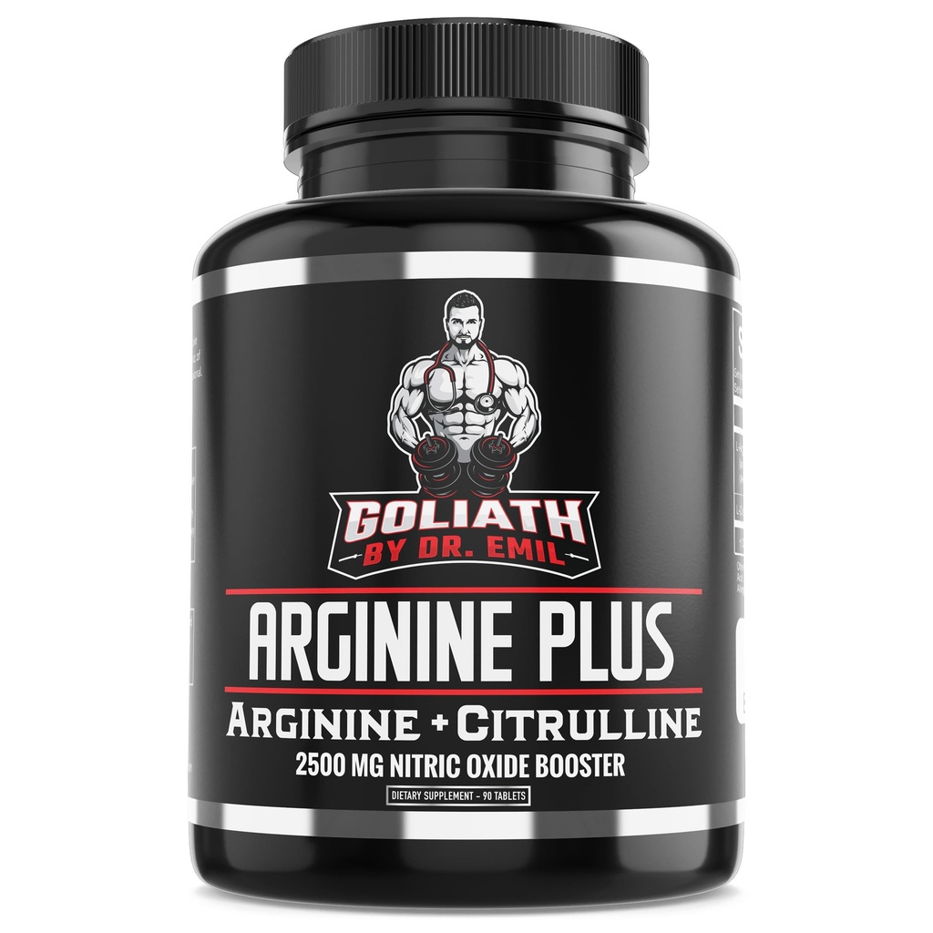 Dr. Emil'in ARGININE Plus - L Arginine + L Citrulline - 2500 MG High Dose NO ATM Tabletleri - Nitrik Çimento Supplement for Vascularity and Heart Health (Arginine AAKG and Citrulline Malate 2:1)