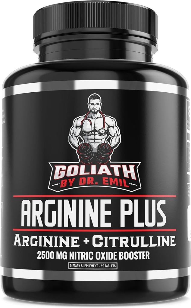 Dr. Emil'in ARGININE Plus - L Arginine + L Citrulline - 2500 MG High Dose NO ATM Tabletleri - Nitrik Çimento Supplement for Vascularity and Heart Health (Arginine AAKG and Citrulline Malate 2:1)