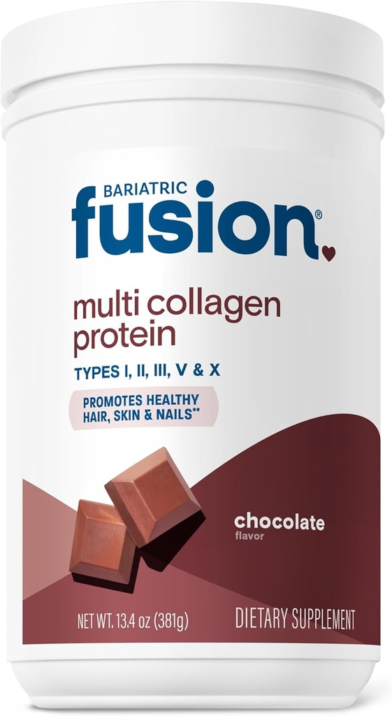 Bariatrik Fusion Chocolate Multi Collagen protein Toz | Hydrolyzed Collagen Hydro Toz Plus MSM ve Glucosamine | Type 2 | Dairy, Gluten & Soy Free | 30 Hizmet