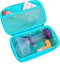 CASEMATIX Asthma Inhaler Case For Travel Fits Asthma Inhaler Spacer with Mask Ataed, Inhaler ve Ek Aksesuarları Spacer For Inhaler ile Kullanılan Turquoise Asthma Case Only