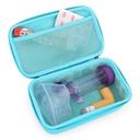 CASEMATIX Asthma Inhaler Case For Travel Fits Asthma Inhaler Spacer with Mask Ataed, Inhaler ve Ek Aksesuarları Spacer For Inhaler ile Kullanılan Turquoise Asthma Case Only