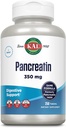 KAL Pancreatin 350 mg, Kadınlar ve Erkekler için Digestive Enzymes, Pancreatic Enzymes for Digestive Health Support, Gluten Free, Non-GMO, Rapid Disintegration, 60-Day Garanti, 250 Hizmet, 250 Tablet