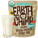 EarthChimp Organic Vegan Protein Powder - με Προβιοτικά - Μη ΓΤΟ, Γαλακτοκομικά Χωρίς, Μη Ορός γάλακτος, Πρωτεΐνες με βάση το φυτό Σκόνη για γυναίκες και άνδρες, Χωρίς γλουτένη - 52 Μερίδες, 64 Oz (Plain & Uncoweed)