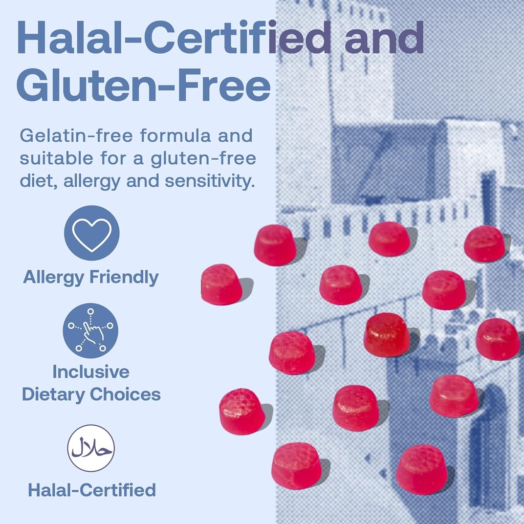 786 Βιοτίνη Ενίσχυση Βιταμίνες - Halal Gummy Βιταμίνες για τα μαλλιά, το δέρμα & τα νύχια - Vegan, χωρίς γλουτένη, 10.000mcg ανά υπηρεσία [Υψηλή ισχύς]