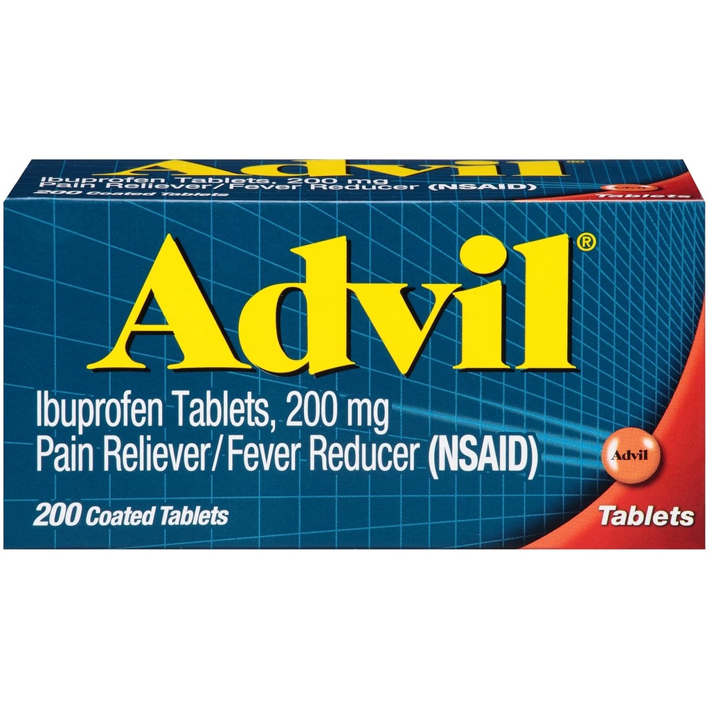 Advil 200 mg Coated Tablets 200 ea (Pack of 3)