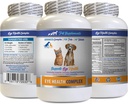 Köpek Göz Vitaminleri - PET Eye Health Complex - Köpekler ve Kediler - Köpekler için destek - Köpekler için astaxanthin, Köpekler ve Kediler için Eye Vision Supplement, Eye Health Vitamins Lutein ve zeaxanthin 1Bot 60Tabs