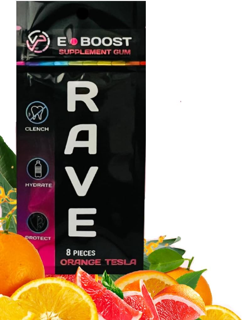 VitaPLUR E-Boost Gum, 10 Pack, Rave Supplement, Festival Wellness, Magnezyum, Rave Vitaminleri, Rave Gear, Antioksis & Electrolytes, 5-HTP Free! Adderall Comedown