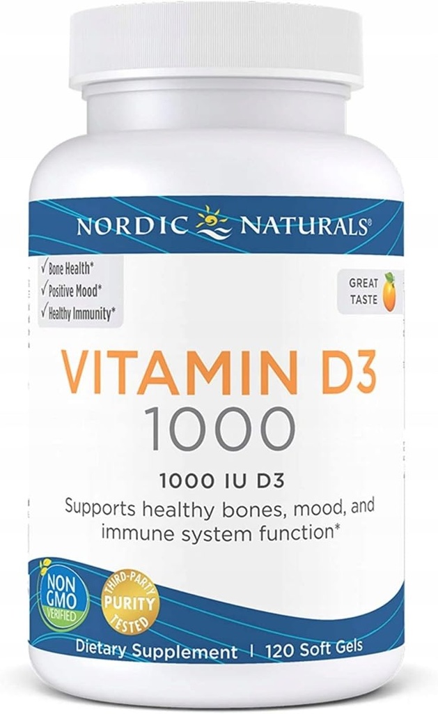 Nordic Naturals, Vitamin D3 1000 IU, 120 Kont