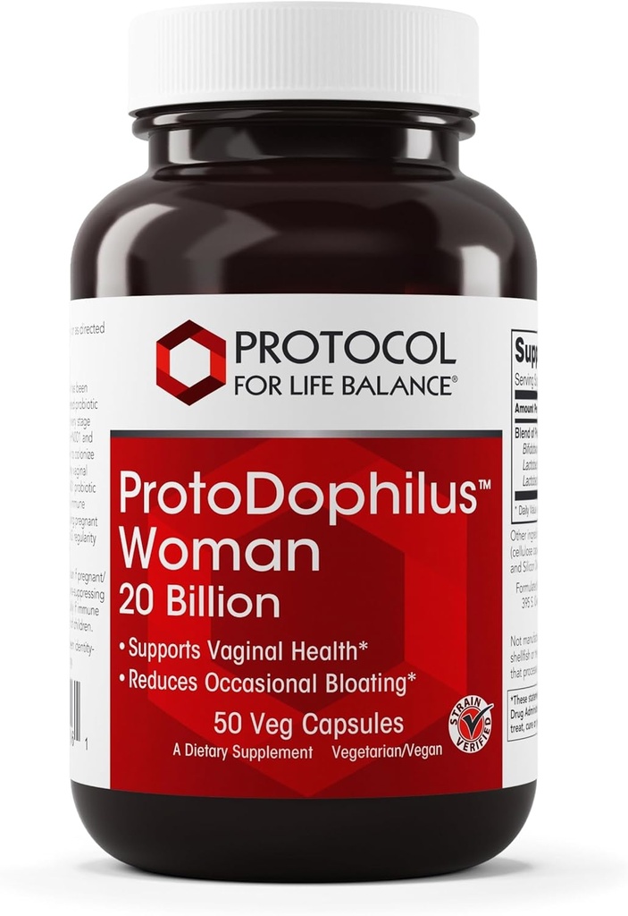 ΠΡΩΤΟΚΟΛΛΟ ΓΙΑ ΖΩΗ ΥΠΟΛΟΙΠΟ Proto Dophilus Γυναίκα - 20 Δισεκατομμύρια - Προβιοτικά για την Υγεία των Ούλων - Υποστήριξη Κολπική Υγεία & Ανακούφιση - Vegan & Kosher - 50 Κάψουλες Veg