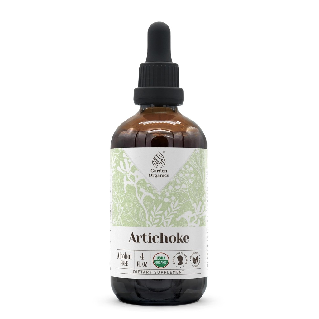 Artichoke USDA Organik Alkol Ücretsiz Ekstraksiyon | Diyetsel Tamam, Yüksek Yeterlilik Tincture | Doğal Onaylanmış Organik Artichoke (Cynara scolymus) 4 ozz