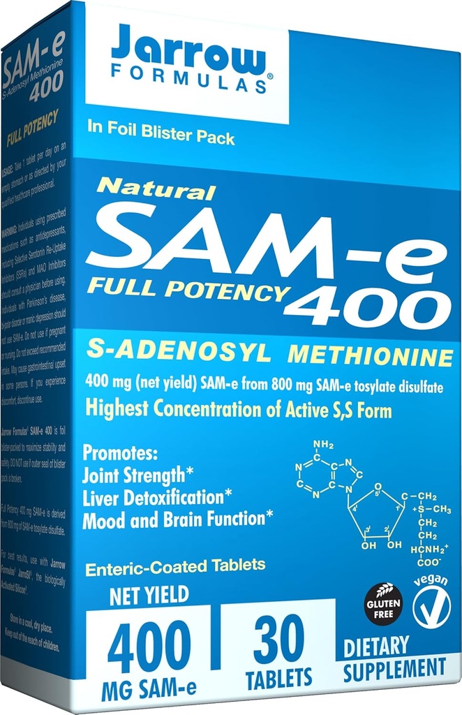 JARROWMULAS Sam-E 400 MG, 30 CT